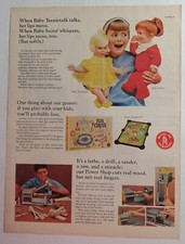 1960s MATTELL Toy Baby Teenietalk Secret Lathe Flea Circus Colorful Vtg Print Ad picture