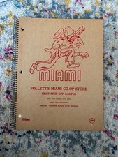 RARE MIAMI UNIVERSITY REDSKINS INDIAN MASCOT FOLLETT CO-OP PROFESSOR NOTE BOOK picture