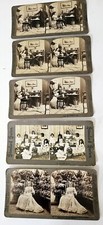 Lot of 5 Antique Stereograph Stereo View Photo Cards 1899-1900 picture