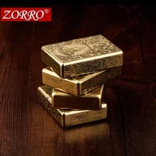 ZORRO 912s Windproof Lighter Brass Heavy Armor Kerosene 5-sided Carving picture