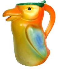 Vint~60's~CZECHOSLOVAKIA~Ceramic~HAND PAINTED~Figural~BIRD PITCHER~Creamer~4.75
