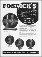 1936 Fosdick Machine Tool Co Cincinnati Ohio Economax Drilling Machines Print Ad picture
