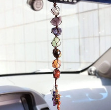 1pc Handmade 7 Chakra Healing Crystal Car & Home Window Charm Decoration - NEW picture