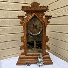 Antique Ansonia Gingerbread   Mantel Clock From 1878 Runs picture