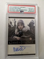 2012 Game of Thrones  Maisie Williams  PSA 8/10 Auto & 2018 Valyrian Steel #7A picture