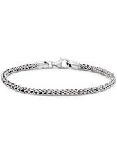 DEVATA Bali 925 Sterling Silver Dragon Bone Chain Bracelet 3mm, 6.5