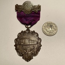 ANTIQUE 1902 NATIONAL CONVENTION BPOE ELKS SALT LAKE CITY UT BADGE MEDAL PINBACK picture