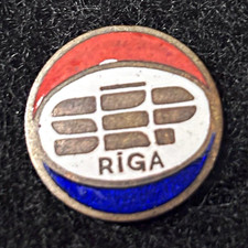 Vintage SEP Riga Latvia Enamel Lapel Pin picture