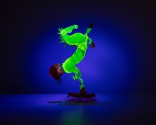 Handmade Glass Horse Figurine – Glowing Uranium Glass Sculpture – Unique Art picture
