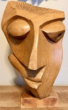 ULISES JIMENEZ OBREGON Mascara 26 VTG 2004 Hand Carved Wood Mask Art Sculpture picture