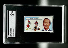 1966 Lyons Maid Famous People #42 Walt Disney Non-Sport Trading Card SGC 2 VT picture