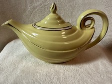 Vintage Hall Aladdin Teapot Canary Yellow with Gold Trim picture