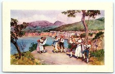 Postcard Sorrento La Tarantella dance postcard picture