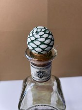 Fortaleza Tequila Blanco Empty Clear Glass Liquor Bottle 750ml w/ Stopper picture