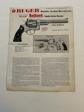 1979 RUGER REDHAWK Double Action Revolvers Pamphlet picture