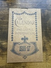 Vintage 1916 1917Emerson's Bromo Seltzer Calendar Notepad Notebook Useful Info picture