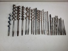 Vtg Auger Drill Bit Lot Russell Jennings Millers Falls Snell & More 1/8