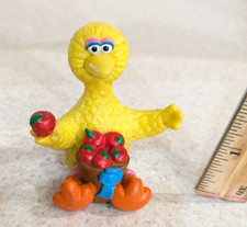 Vintage Big Bird Basket Apples PVC Figure Applause Sesame Street Cake topper 93 picture
