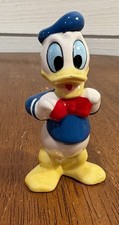 Vintage Donald Duck Porcelain Figurines Disney Fixing His Bow Tie 3 Inch picture