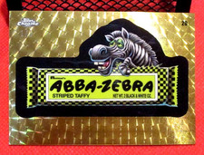 2026 Topps Wacky Packages Superfractor 1/1 Abba-Zebra #20 Card in One Touch picture