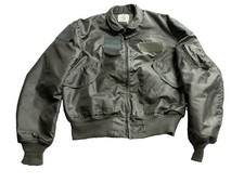USAF Men's Summer Flight Jacket Used CWU 36/P Large 1990s Sage Green Bomber picture