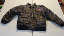 Harley Davidson Youth XL 18 Black Motorcycle Jacket 1903 Embroidered Bomber picture