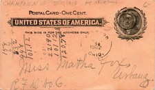 Champaign Co, DPO 1905, United States, Ohio, Miss Martha Fox, T Postcard picture