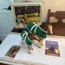 Breyer Traditional #8384 Clydesdale Mare & Foal Set w/ Blanket IN ORIGINAL BOX picture