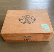 Vintage Corina Larks Wooden Cigar Box – “Extra Mild” – 15¢ Original Price picture