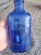 PHILLIPS MILK OF MAGNESIA PAT. 1906 PRETTY COBALT BLUE 6 3/4