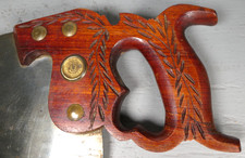 RARE Disston No. 12 Mahogany Handled Ship Saw Hand Saw 6 TPI Cross Cut - Superb picture