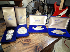 GORHAM 1976,77,78 &79 Sterling Silver Christmas Ornaments in the ORIGINAL CASES picture