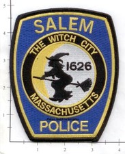 Massachusetts - Salem MA Police Dept Patch - The Witch City - Blue picture