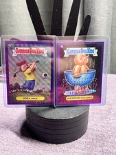 Pair of 2 Garbage Pail Kid Cards Number Stamped Shiny Purple Boarder Mint READ picture