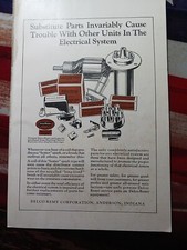 1928 Print Ad DELCO REMY AUTO PARTS Anderson Indiana Electrical Car Parts picture