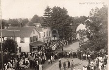 Bird's-Eye View Hartford MI Michigan RPPC Photo Postcard COPY picture