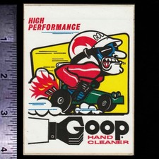 GOOP Hand Cleaner - Original Vintage 1960's 70's Racing Decal/Sticker picture