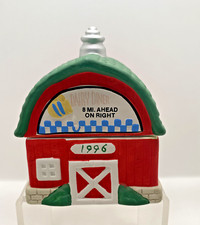 Country Dairy Diner Barn Trinket Box  1996 Figi's Collectible Ceramic Vintage picture