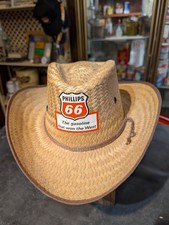 Vintage 1970's Phillips 66 Straw Cowboy Hat 