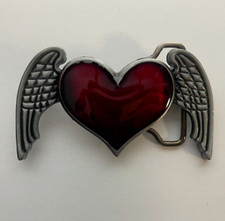 Heart Belt Buckle Angel Wings Womens Belt Buckles Cute Heart Jewelry picture