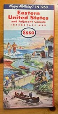 1960 Esso Eastern United States Vintage Road Map picture