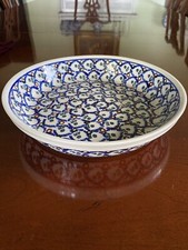 Vintage Boleslaweic Polish Pottery Pie Plate picture