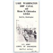 Vtg 1956 Lake Washington Ship Canal Hiram M Chittenden Locks Seattle Brochure picture