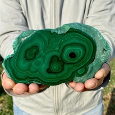 1.25LB Natural Green Malachite Crystal chunk Pattern Ore Specimen Quartz Healing picture