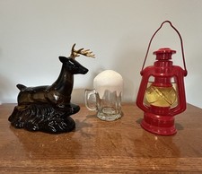 Vintage Avon Country Lantern  (Full) Avon Cologne Buck Deer , & Beer Mug Lot picture