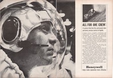 Honeywell 1967 Apollo Space Program Print Ad Astronaut Control System picture