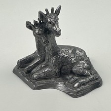 Michael Ricker Pewter Giraffes Gift Of Love Series 1997 Handcrafted Signed #478 picture