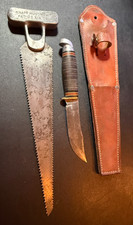 Vintage Knapp Hunting Kit Elko. Nevada - Saw and Western L66 and Sheath Very Nic picture