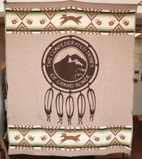 Vintage PENDLETON Confederated Tribes Of Grand Ronde Wool Blanket 78