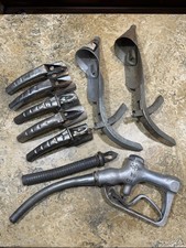 OPW 811 Gas Pump Handle With Lot Of Piercing Motor Oil Can Pour Spouts Etc picture